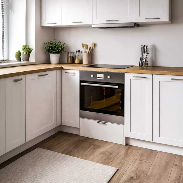 Corp Inferior pentru Cuptor incorporabil, Lucmi, PAL 18mm, Cant ABS 2mm, Alb Mat, cu spatiu depozitare, 48(a) x 63.6( L) x 80(h)cm [7]