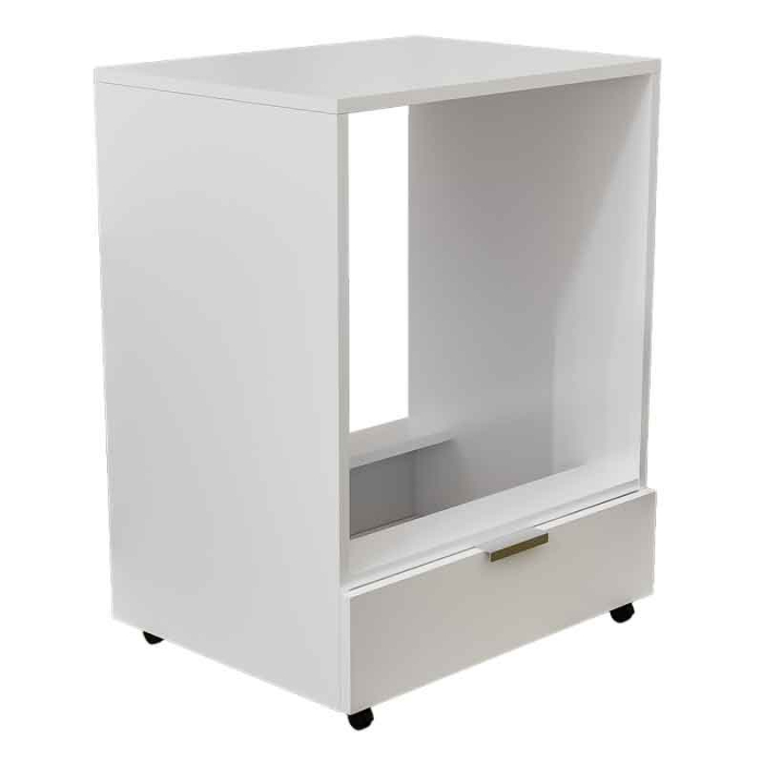 Corp Inferior cu Roți pentru Cuptor Încorporabil Lucmi – Alb Mat, PAL 18 mm, Spațiu de Depozitare, 48 × 63,6 × 87 cm [6]