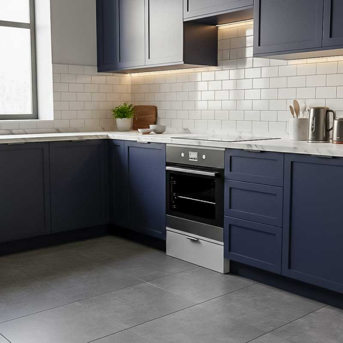 Corp Inferior pentru Cuptor incorporabil, Lucmi, PAL 18mm, Cant ABS 2mm, Alb Mat, cu spatiu depozitare, 48(a) x 63.6( L) x 80(h)cm [2]