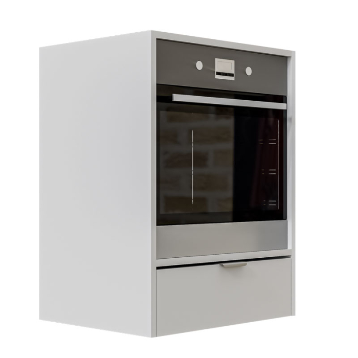 Corp Inferior pentru Cuptor incorporabil, Lucmi, PAL 18mm, Cant ABS 2mm, Alb Mat, cu spatiu depozitare, 48(a) x 63.6( L) x 80(h)cm [5]