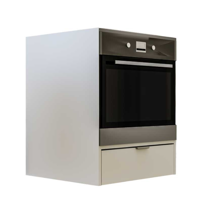 Corp Inferior pentru Cuptor incorporabil, Lucmi, PAL 18mm, Cant ABS 2mm, Alb Mat, cu spatiu depozitare, 48(a) x 63.6( L) x 80(h)cm [1]