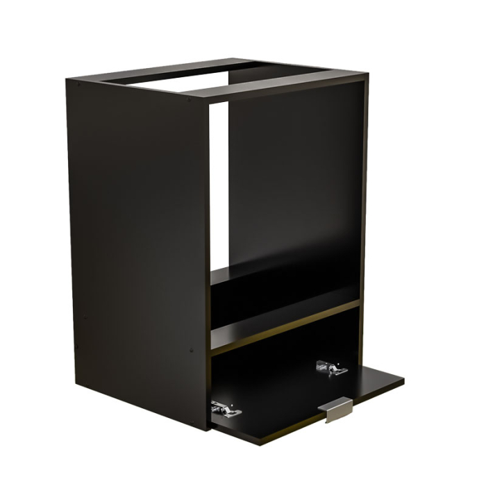 Corp Inferior pentru Cuptor incorporabil, Lucmi, PAL 18mm, Cant ABS 2mm, Negru Mat, cu spatiu depozitare, 48(a) x 63.6( L) x 80(h)cm [7]