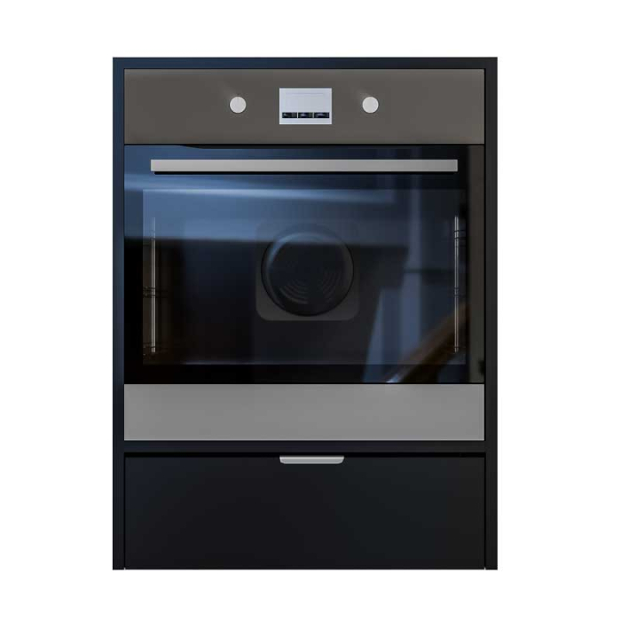 Corp Inferior pentru Cuptor incorporabil, Lucmi, PAL 18mm, Cant ABS 2mm, Negru Mat, cu spatiu depozitare, 48(a) x 63.6( L) x 80(h)cm [3]