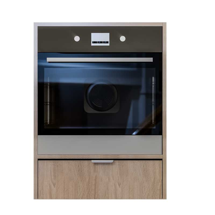 Corp Inferior pentru Cuptor incorporabil, Lucmi, PAL 18mm, Cant ABS 2mm, Stejar Natur, cu spatiu depozitare, 48(a) x 63.6( L) x 80(h)cm [3]