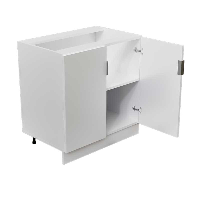 Corp modular de bucătărie – PAL 18 mm, Alb Mat, 2 uși, 1 poliță [4]