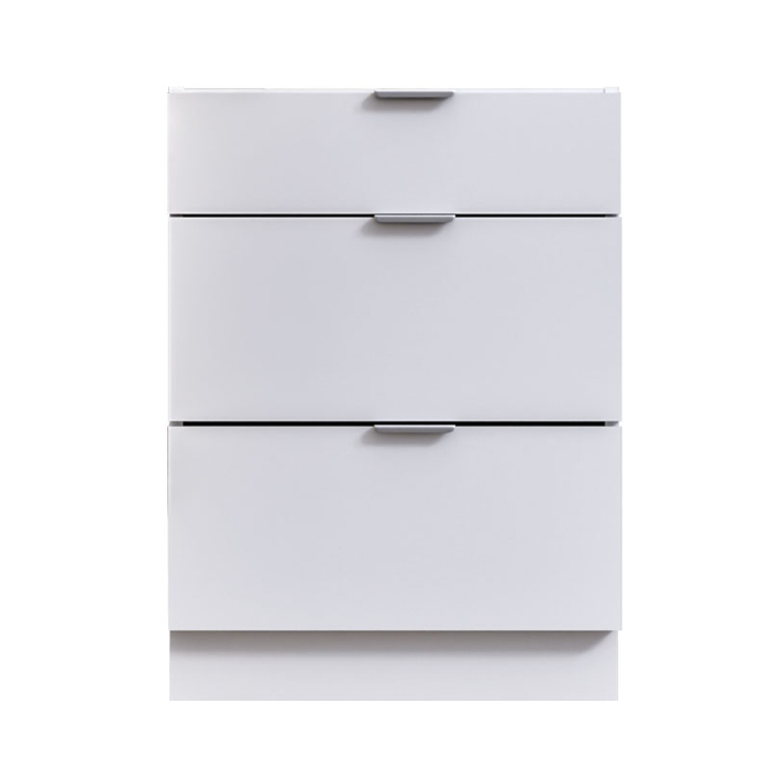 Corp modular de bucătărie – PAL 18 mm, Alb Mat, 3 sertare, Glisiera Tandem cu Blumotion, manere tip profil 120mm [2]
