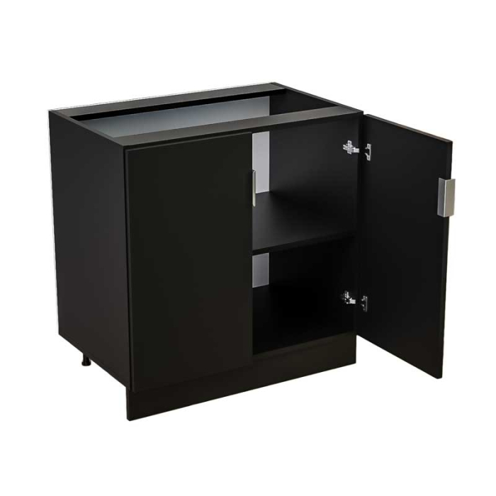 Corp modular de bucătărie – PAL 18 mm, Negru Mat, 2 uși, 1 poliță [3]
