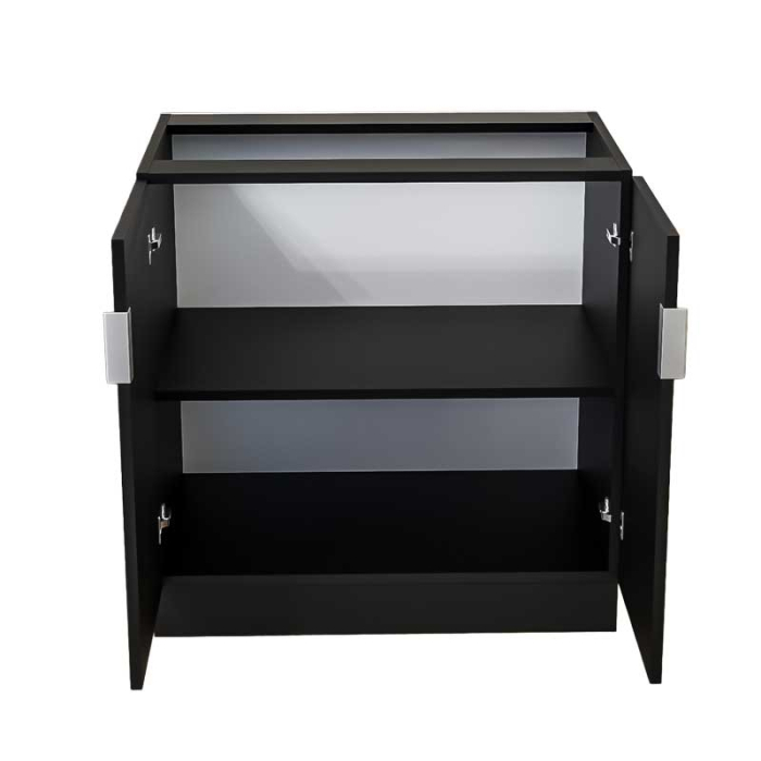 Corp modular de bucătărie – PAL 18 mm, Negru Mat, 2 uși, 1 poliță [4]