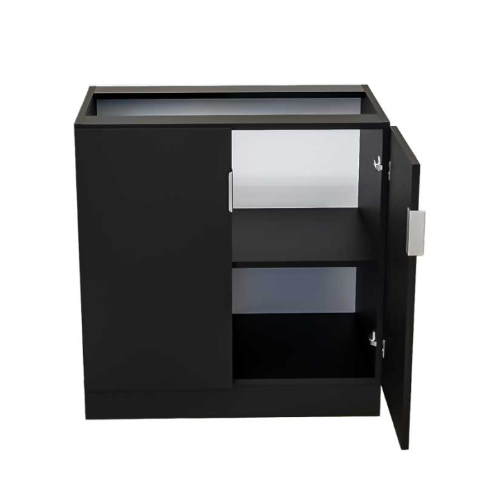 Corp modular de bucătărie – PAL 18 mm, Negru Mat, 2 uși, 1 poliță [2]