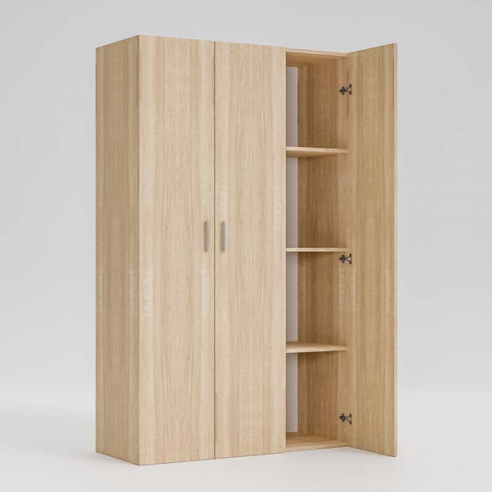 Dressing cu cu 3 usi,Lucmi, PAL melaminat 18mm, Egger Stejar natur, 120 x 50 x 200(h)cm [5]