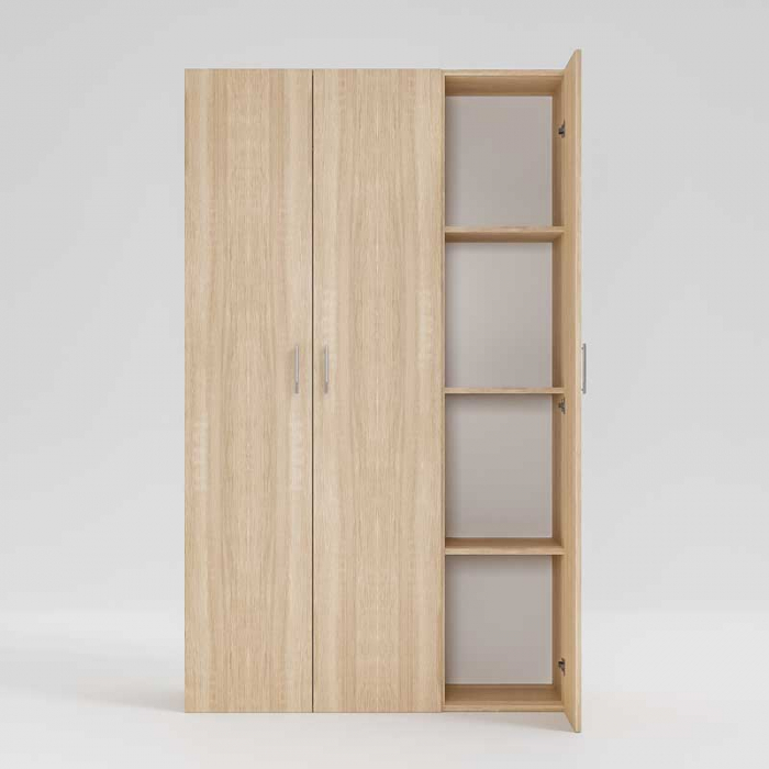 Dressing cu cu 3 usi,Lucmi, PAL melaminat 18mm, Egger Stejar natur, 120 x 50 x 200(h)cm [4]