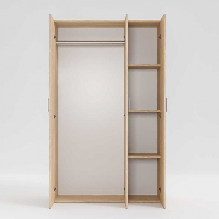 Dressing cu cu 3 usi,Lucmi, PAL melaminat 18mm, Egger Stejar natur, 120 x 50 x 200(h)cm [6]