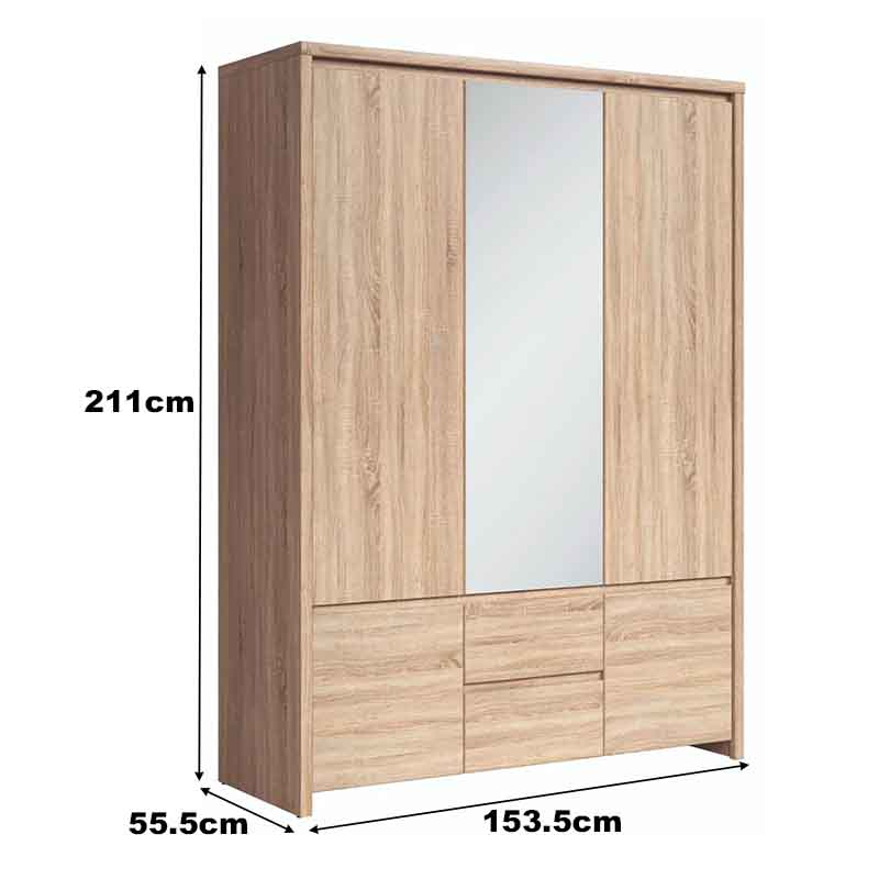Dressing cu sertare Kaspian, 153.5X55.5X211 cm [2]