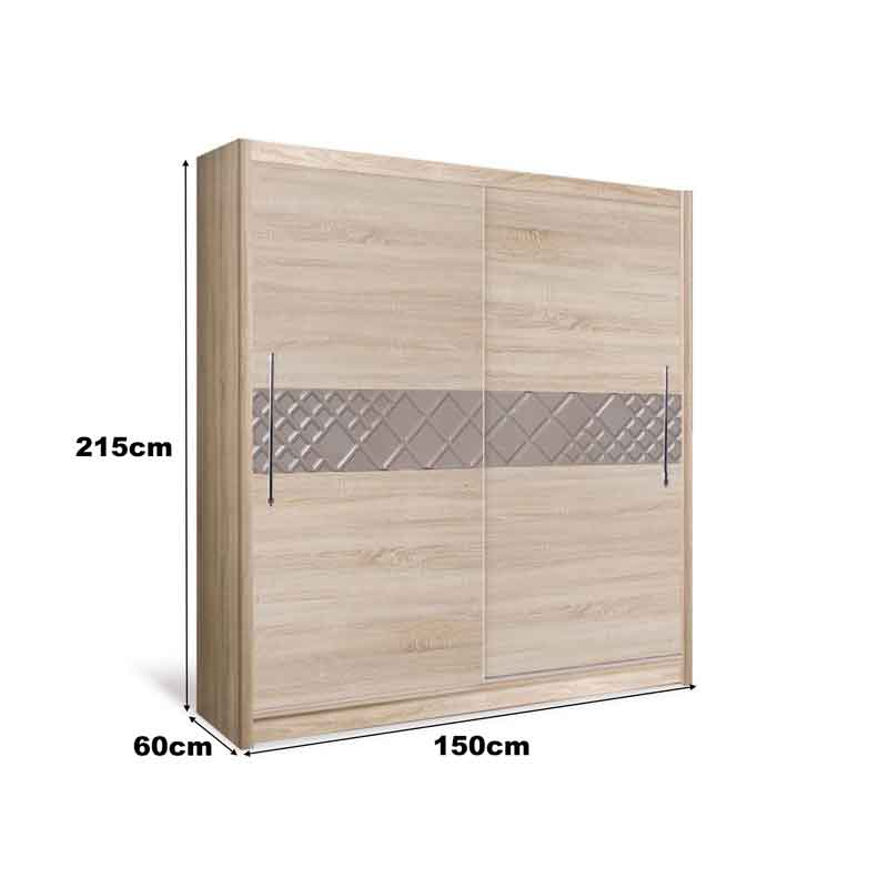 Dressing cu usi glisante LUCMI  sonoma, 150cm [3]