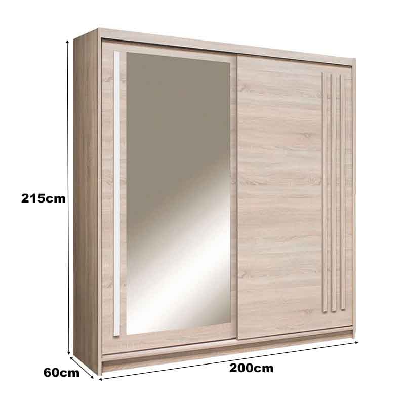 Dressing cu usi glisante LUCMI  sonoma, 200cm [4]
