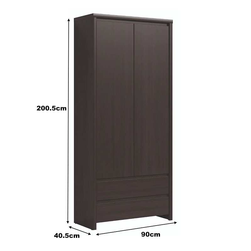 Dressing haine 90 cm wenge Kaspian, 90X40.5X200.5 cm [4]