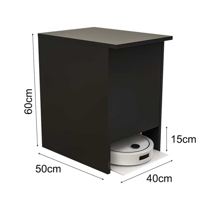 Dulap  Aspirator, Lucmi, Pal 18mm, Cand ABS 2mm, Negru Mat, 40 x 51.8 x 61.8(h)cm [4]