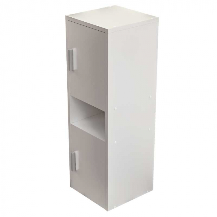 Dulap baie Lucmi,  PAL 18mm, Cant ABS 2mm, 2 usi, 1 raft, alb, 30 x 30 x 90(h)cm [7]