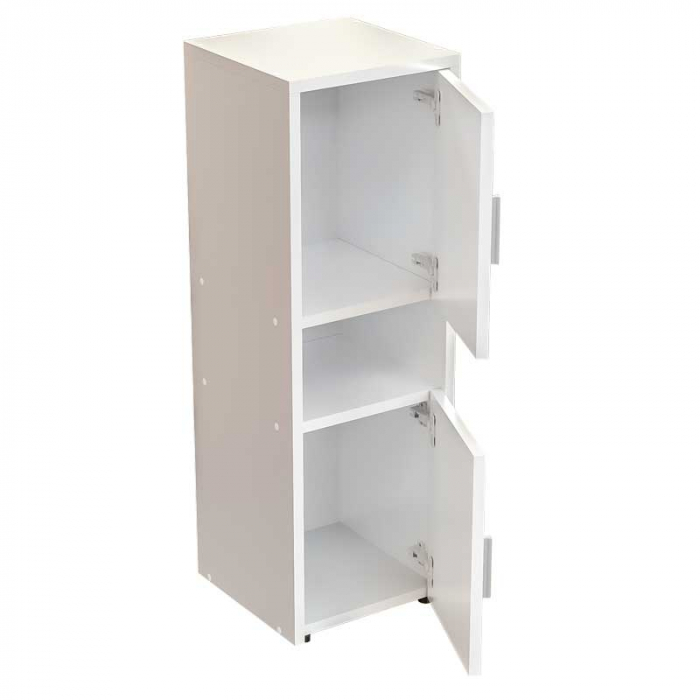 Dulap baie Lucmi,  PAL 18mm, Cant ABS 2mm, 2 usi, 1 raft, alb, 30 x 30 x 90(h)cm [3]