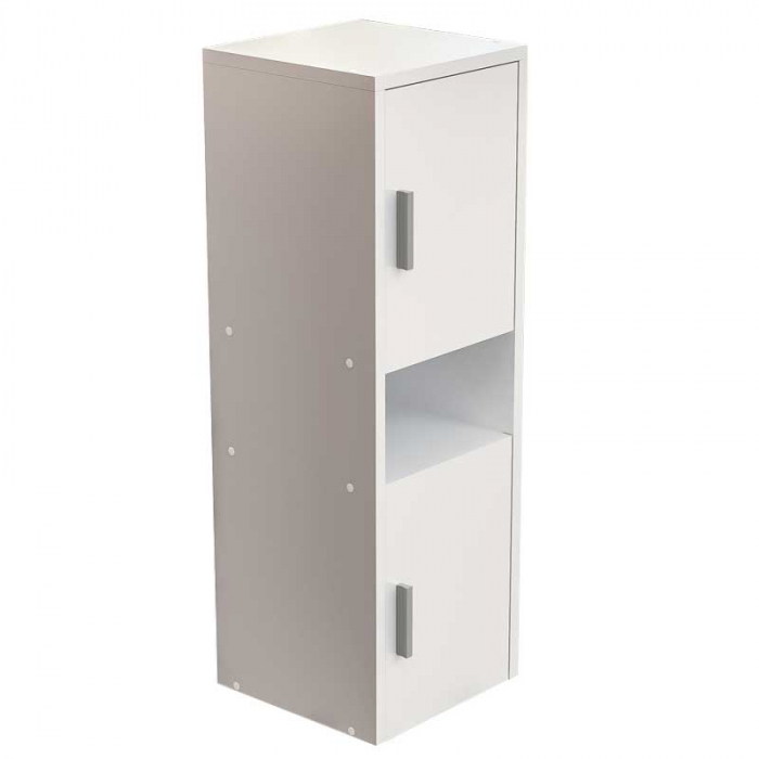 Dulap baie Lucmi,  PAL 18mm, Cant ABS 2mm, 2 usi, 1 raft, alb, 30 x 30 x 90(h)cm [5]