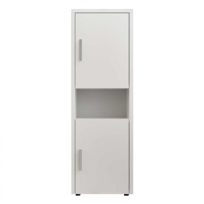 Dulap baie Lucmi,  PAL 18mm, Cant ABS 2mm, 2 usi, 1 raft, alb, 30 x 30 x 90(h)cm [2]