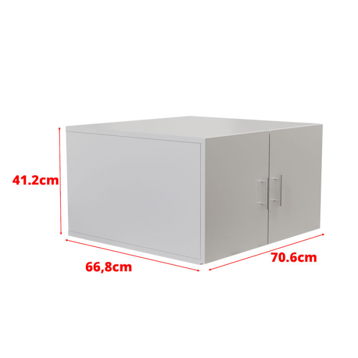 Dulap depozitare Detergent, Pal 18mm, alb mat, Cant abs 2mm, 2 usi, 70.6 x 66.8 x 41.2(h)cm [8]
