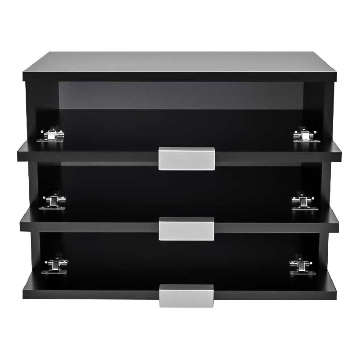 Dulap depozitare incaltaminte, Pantofar, Pal 18mm,Negru Mat , Cant ABS, 3 rafturi, 584 X 360 X 430(h)mm [4]