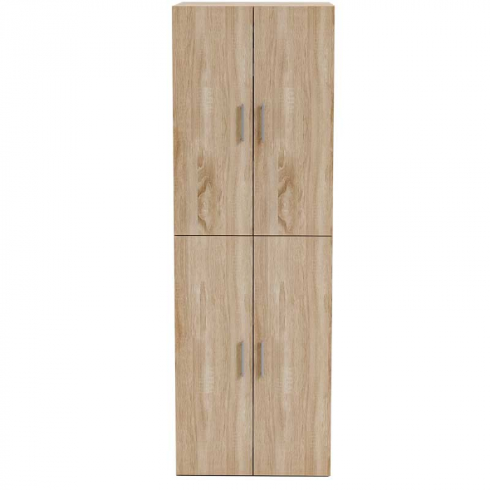 Dulap Masca masina de spalat si uscator haine, Lucmi, PAL 18 mm, 1 raft, 4 usi, Stejar Natur, 70.6 x 66.8 x 190.6 cm [2]
