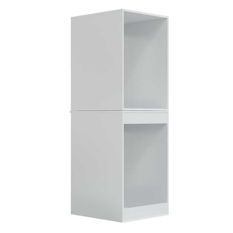 Dulap Masca masina de spalat si uscator haine, Lucmi, PAL 18mm, Cant ABS 2mm, fara usa, alb mat, 70.6 x 65 x 190.6cm [3]