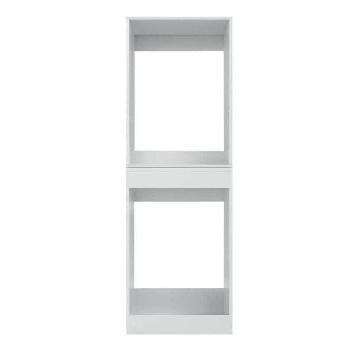 Dulap mașină de spălat și uscător fără uși, mască baie îngustă, 71x65x189 cm – Alb Mat, Lucmi [7]