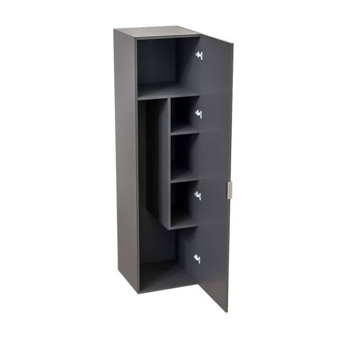 Dulap pentru masă de călcat și produse de curățenie Lucmi, PAL 18 mm, Negru Mat, 50 x 50 x 189 (H) cm [5]