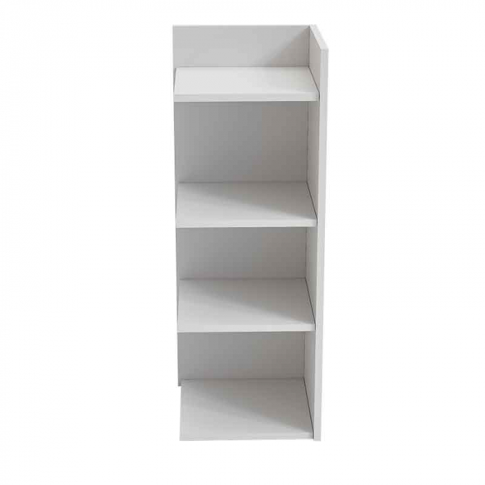 Etajera colt, Lucmi, PAL melaminat 18mm, Alb mat, 4 rafturi , 35x35x100(h) cm [2]