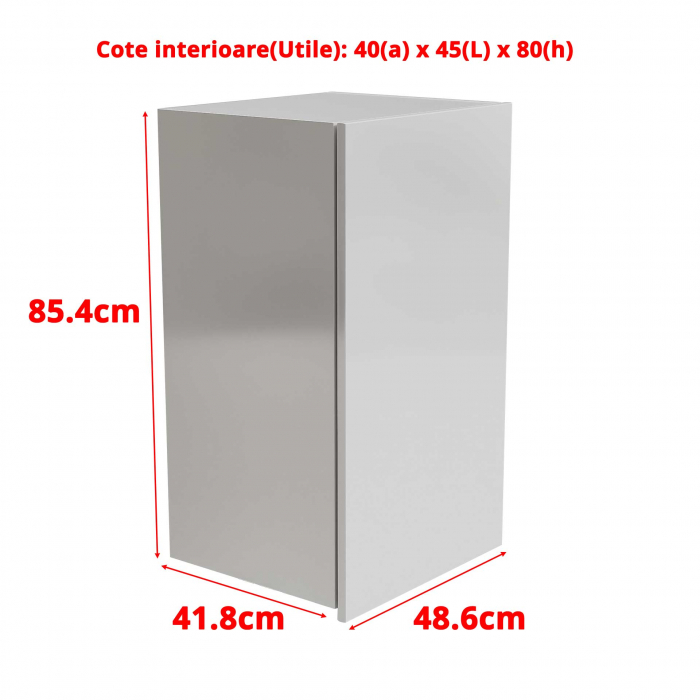 Masca Centrala Termică Lucmi, Pal 18mm, Alb mat, Cant ABS 2mm, 40(a) x 45(L) x 80(h)cm [8]