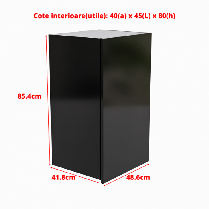Masca Centrala Termică Lucmi, Pal 18mm, Negru mat, Cant ABS 2mm, 40(a) x 45(L) x 80(h)cm [6]