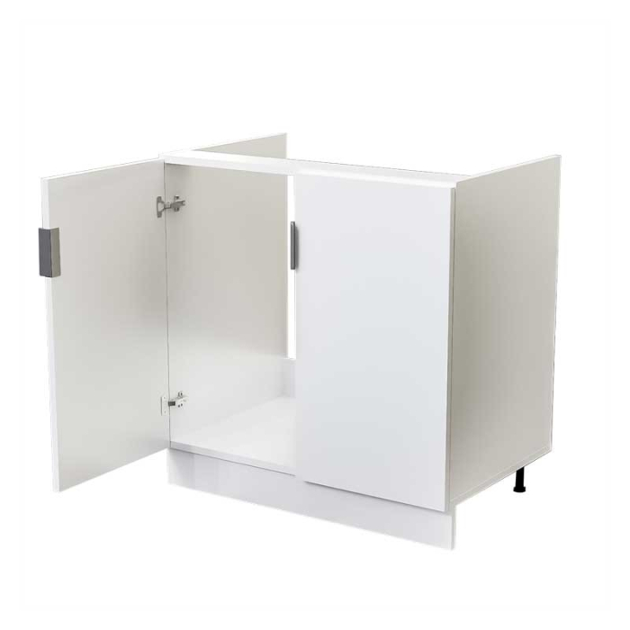 Masca chiuveta Bucatarie, Pal 18mm, Alb mat, Cant ABS 2mm, 2 Usi [5]