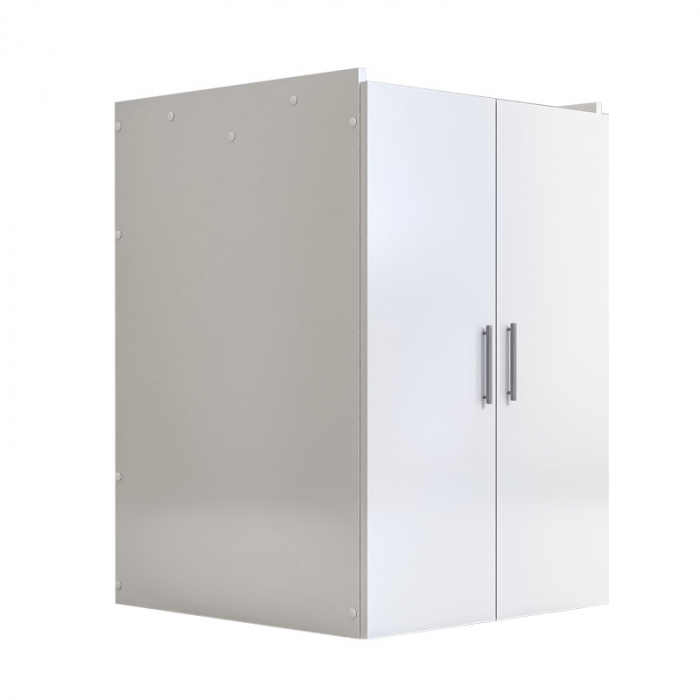 Masca masina de spalat cu uscator deasupra, Lucmi,  pal 18mm, 2 uși, alb, 70.6 x 65 x 102.3cm [2]