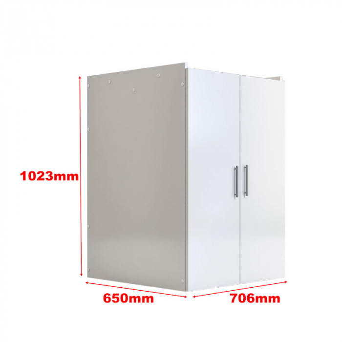 Masca masina de spalat cu uscator deasupra, Lucmi,  pal 18mm, 2 uși, alb, 70.6 x 65 x 102.3cm [11]