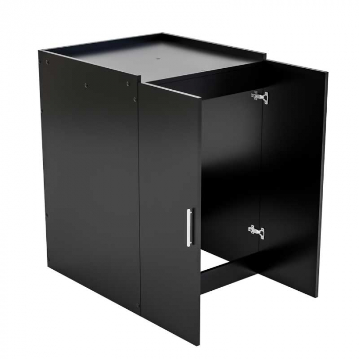 Masca masina de spalat cu uscator deasupra, Lucmi,  pal 18mm, 2 usi, Negru, 70.6 x 65 x 102.3cm [7]