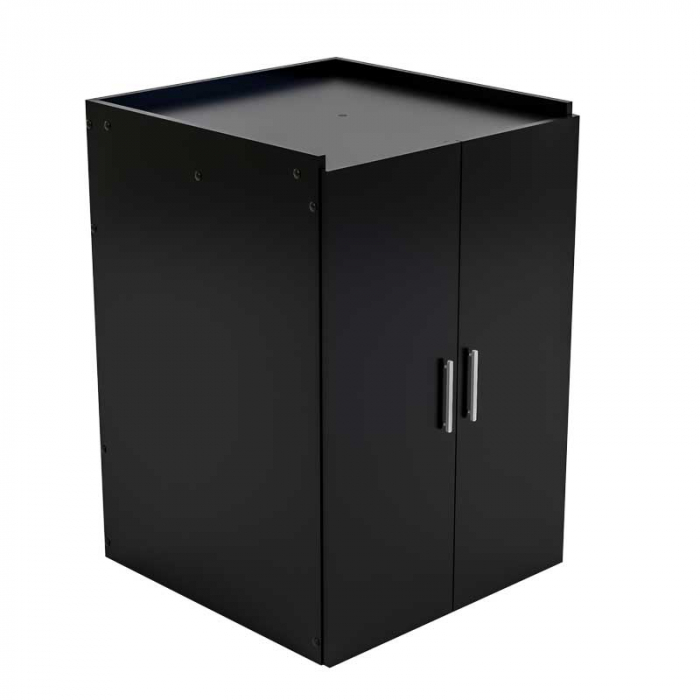 Masca masina de spalat cu uscator deasupra, Lucmi,  pal 18mm, 2 usi, Negru, 70.6 x 65 x 102.3cm [4]