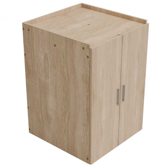 Masca masina de spalat cu uscator deasupra, Lucmi,  pal 18mm, 2 usi, Stejar Natur, 70.6 x 65 x 102.3cm [4]