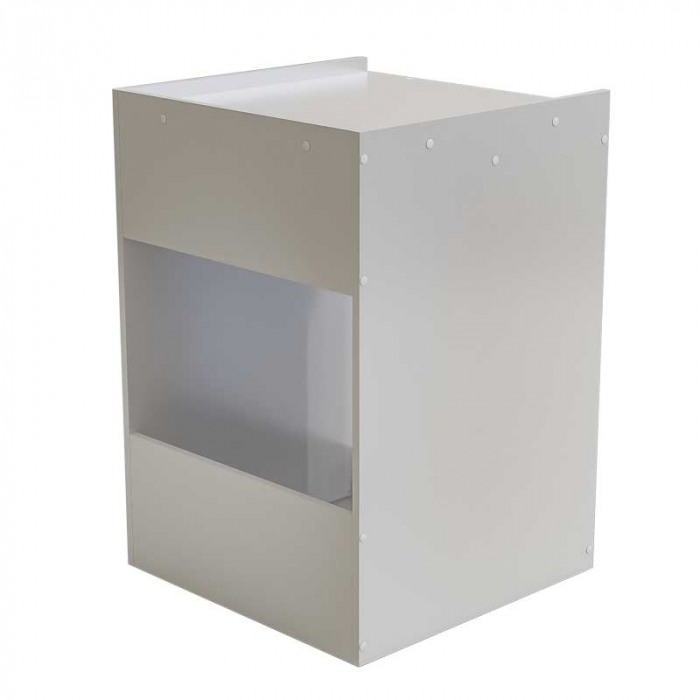 Masca masina de spalat cu uscator deasupra, Lucmi,  pal 18mm, fara usa, alb, 70.6 x 65 x 102.3cm [7]