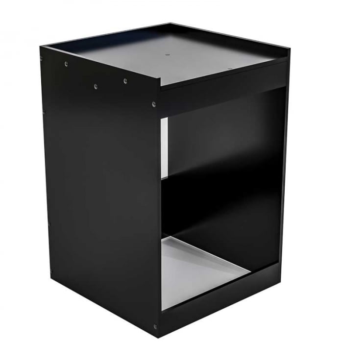Masca masina de spalat cu uscator deasupra, Lucmi,  pal 18mm, fara usa, negru, 70.6 x 65 x 102.3cm [4]