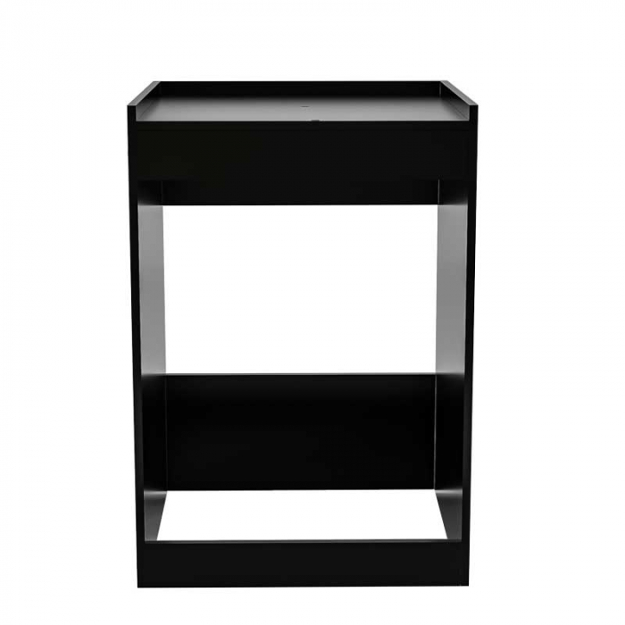 Masca masina de spalat cu uscator deasupra, Lucmi,  pal 18mm, fara usa, negru, 70.6 x 65 x 102.3cm [5]