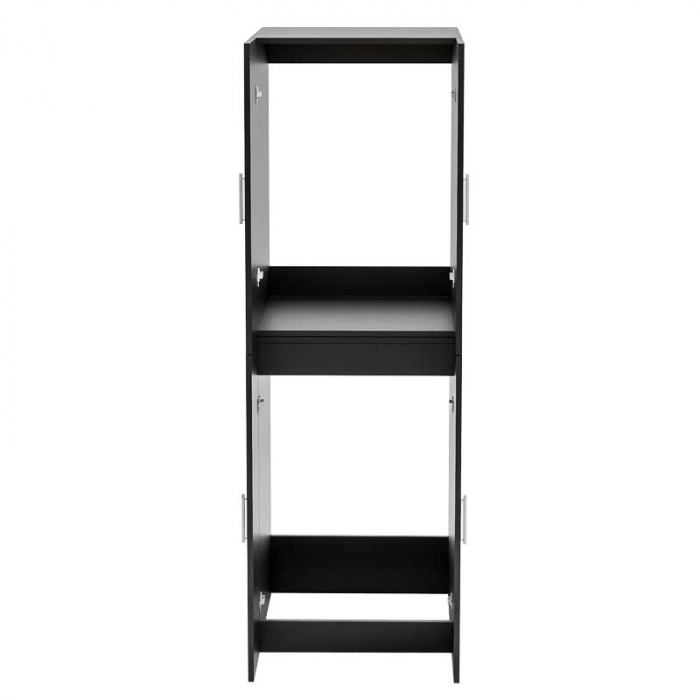 Dulap Masca masina de spalat si uscator, LUCMI,  pal, 1 raft, 4 usi, negru , 70.6 x 66.8 x 190.6cm [9]