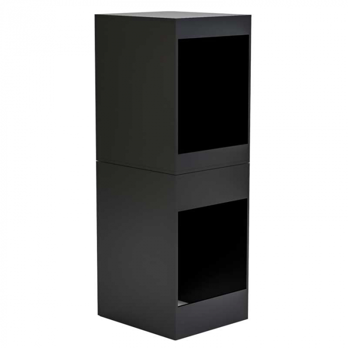 Dulap Masca masina de spalat si uscator, LUCMI,  pal, 1 raft, 4 usi, negru , 70.6 x 66.8 x 190.6cm [7]