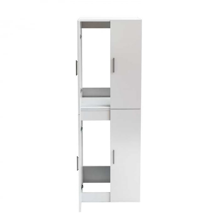 Dulap Masca masina de spalat si uscator haine, Lucmi, PAL 18 mm, 1 raft, 4 usi, Alb mat, 70.6 x 66.8 x 190.6 cm [8]