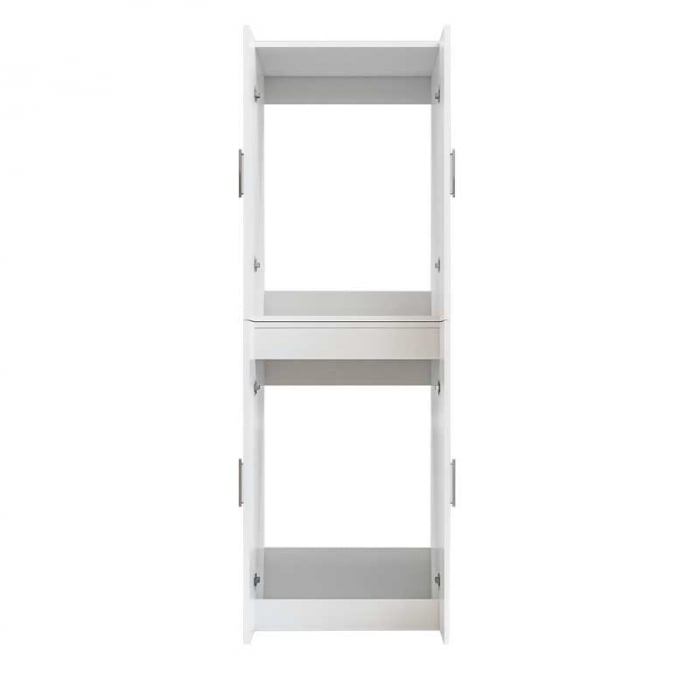 Dulap Masca masina de spalat si uscator haine, Lucmi, PAL 18 mm, 1 raft, 4 usi, Alb mat, 70.6 x 66.8 x 190.6 cm [9]