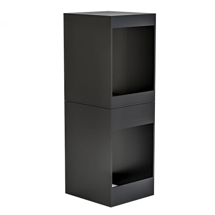 Dulap Masca masina de spalat si uscator, Lucmi,  pal 18mm, fara usa, negru, 70.6 x 65 x 190.6cm [4]