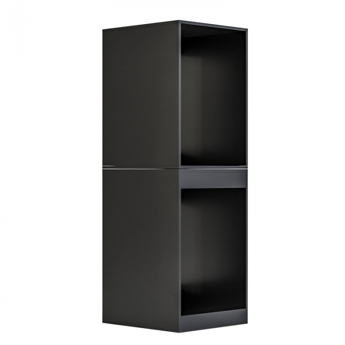 Dulap Masca masina de spalat si uscator, Lucmi,  pal 18mm, fara usa, negru, 70.6 x 65 x 190.6cm [5]