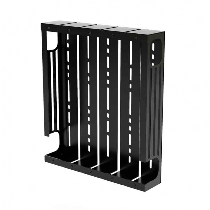 Masca modulara pentru calorifer Lucmi,  Tabla OL 2mm vopsita in camp electrostatic negru MAT, 55 x 12 x63(h)cm [4]